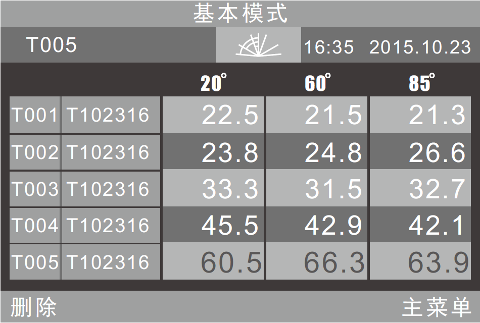 光澤度儀開機(jī)界面